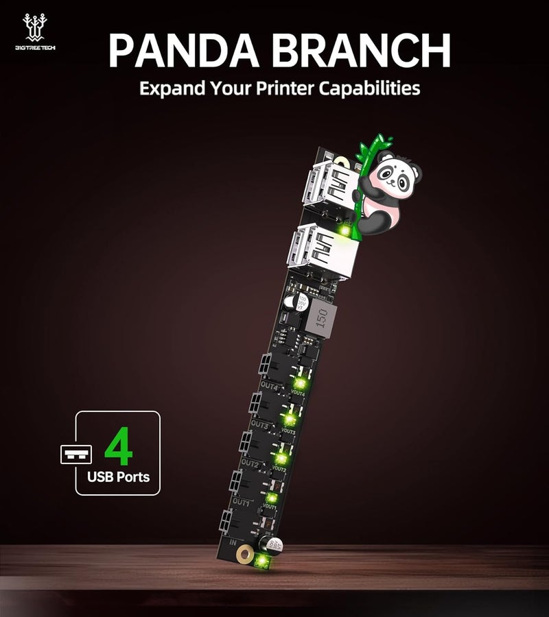 BigTreeTech لوحة توسيع الطاقة Panda Branch لطابعات 3D Bambu-Lab P1S/P1P/X1C/X1E/A1/A1 Mini، لتشغيل Panda Touch/Panda Knomi/مراوح USB/شرائط ضوء USB/AMS/AMS Lite - Image 1